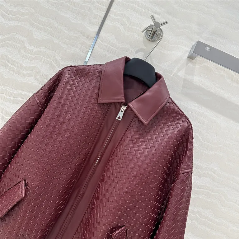 Bottega Veneta woven vintage leather jacket